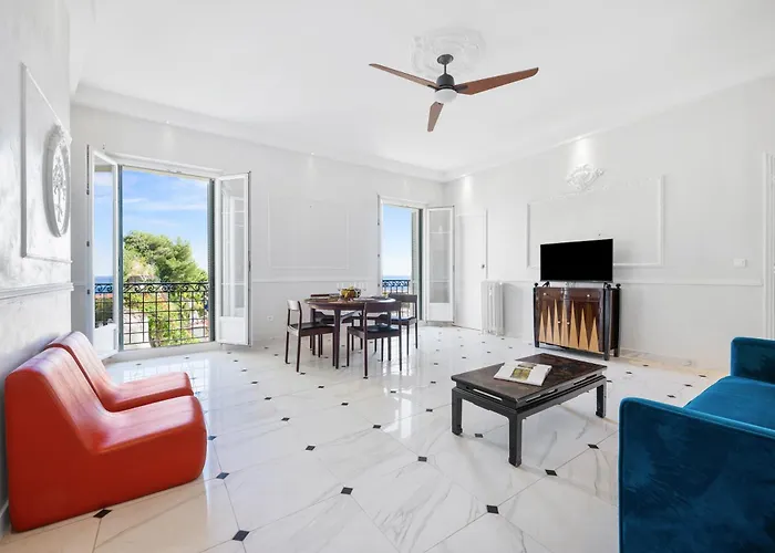 Alexandra Palace, Belle Epoque Menton, Vue Mer, Parking Apartament